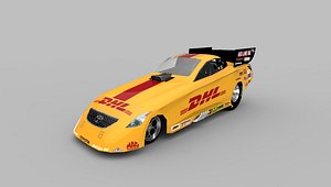 NHRA DHL Funny Car Dragster (lowpoly)