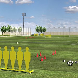 3D model football training ground