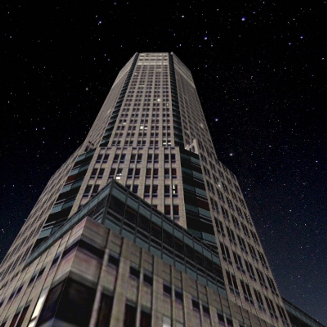 Bear Stearns Building Night 3d Model