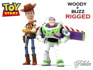 Toy Story Woody Buzz Lightyear Rigged