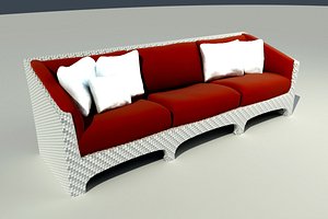 maya wicker sofa