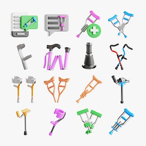 Crutches 3D Collection