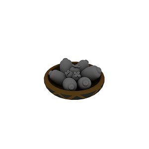 3D model fruit food