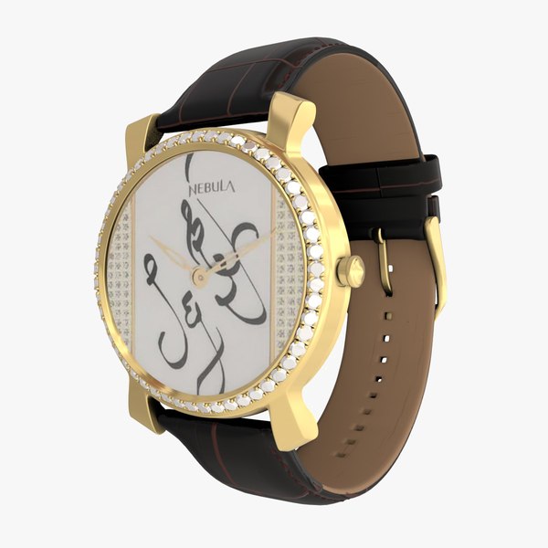 3D Titan Calligraphy by Nebula - 18 Karat Solid Gold Analog Watch