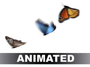 3ds max flying butterflies