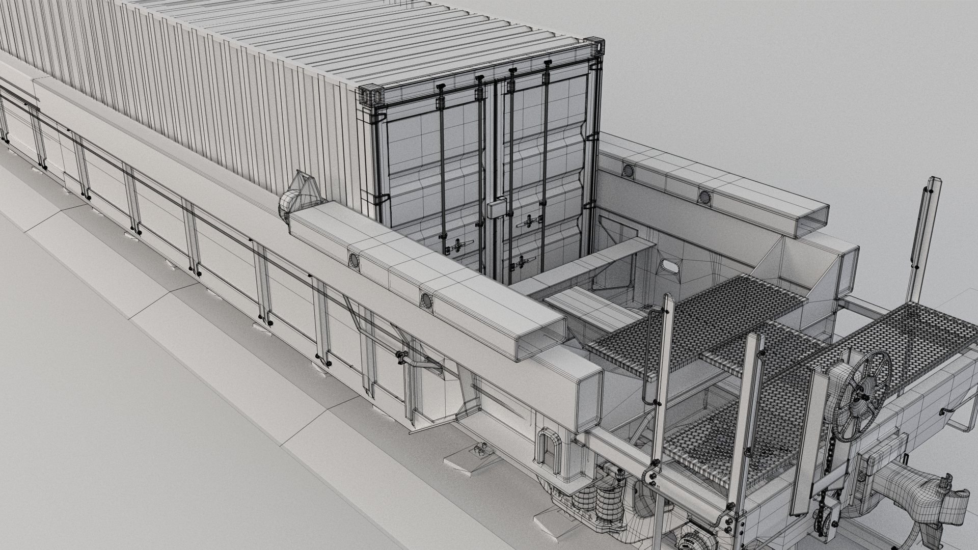Container Train Dttx 3D - TurboSquid 1524119