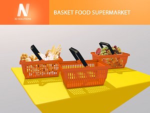 basket food supermarket c4d