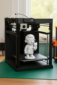 Veterinarian Cartoon Character 3D Model with Cat for Printing 3D print model 3D