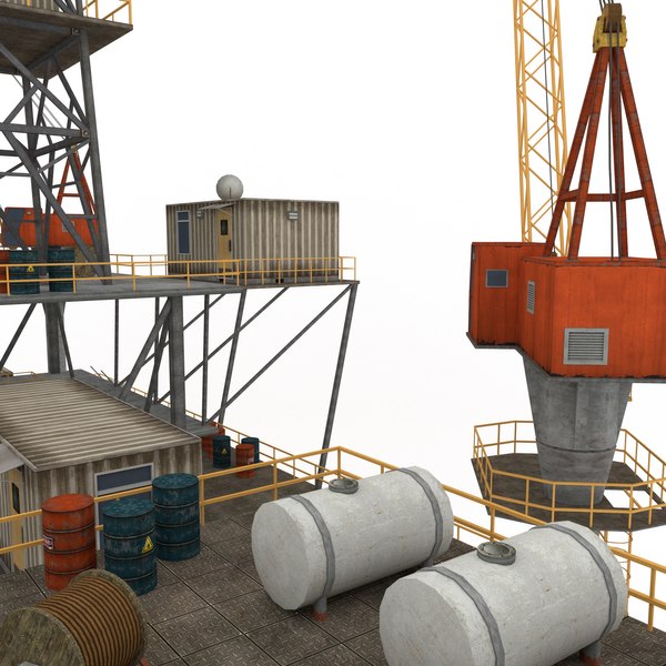 Oil rig model - TurboSquid 1194717