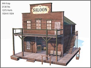 western saloon 3d max