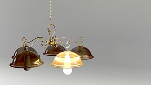 3D bronze chandelier model