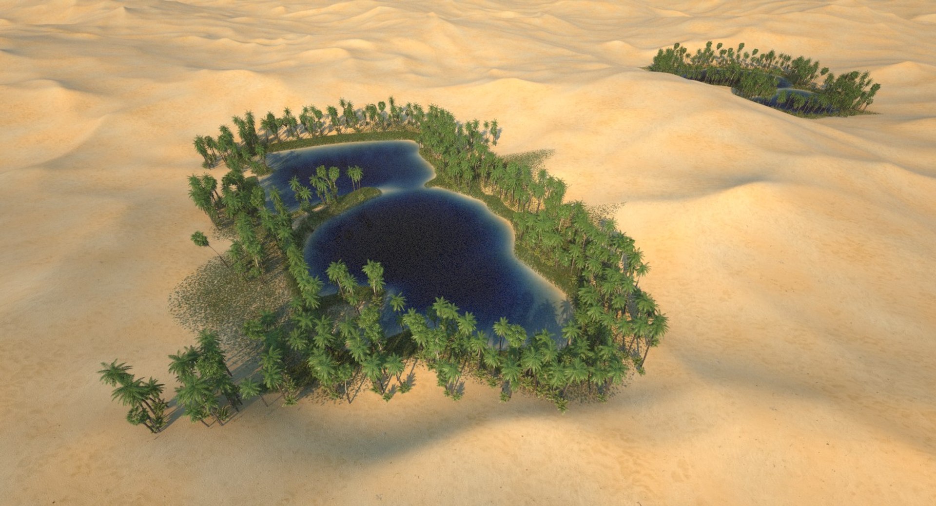 Scene Oasis Desert 3D - TurboSquid 1233180