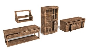 furniture cabinets shelf cupboard 3D model