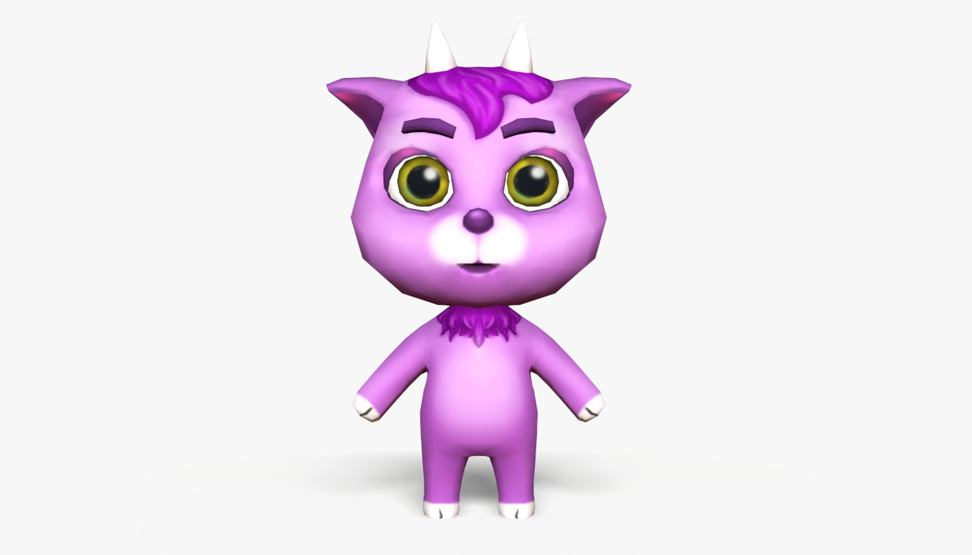 3D cute cartoon goat mobile model TurboSquid 1395696