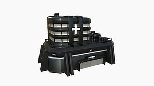 SciFi Hospital A07 Black - Sci Fi Exterior Design 3D model