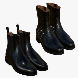 Realistic Leather Boots V3 3D
