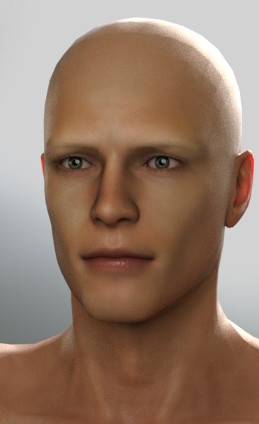 3D handsome realistic nude