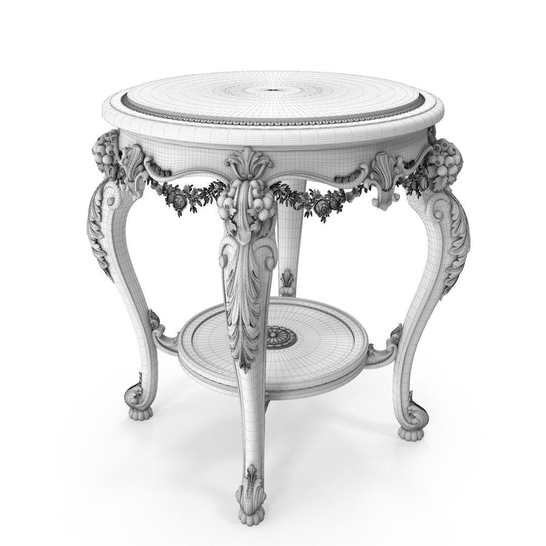 Classical Table Model - TurboSquid 1250403