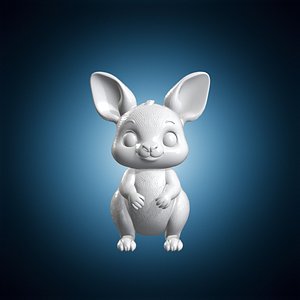Baby Kangaroo Joey 3D Print Model