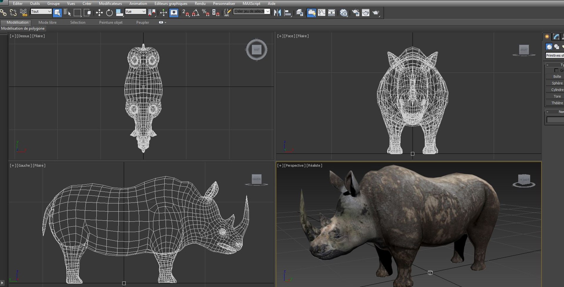 3D Realistic Rhino Model - TurboSquid 1264425