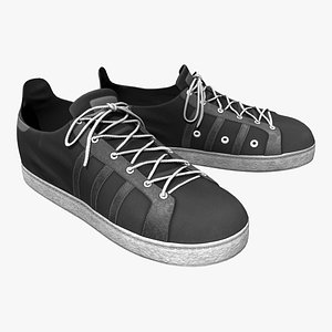 Casual Street Urban Sketchers Canvas Shoes 3D model