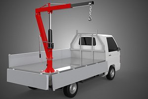 3D FOLDABLE MANUAL HYDRAULIC LIFTER JIB CRANE DROPSIDE PICKUP TRUCK model