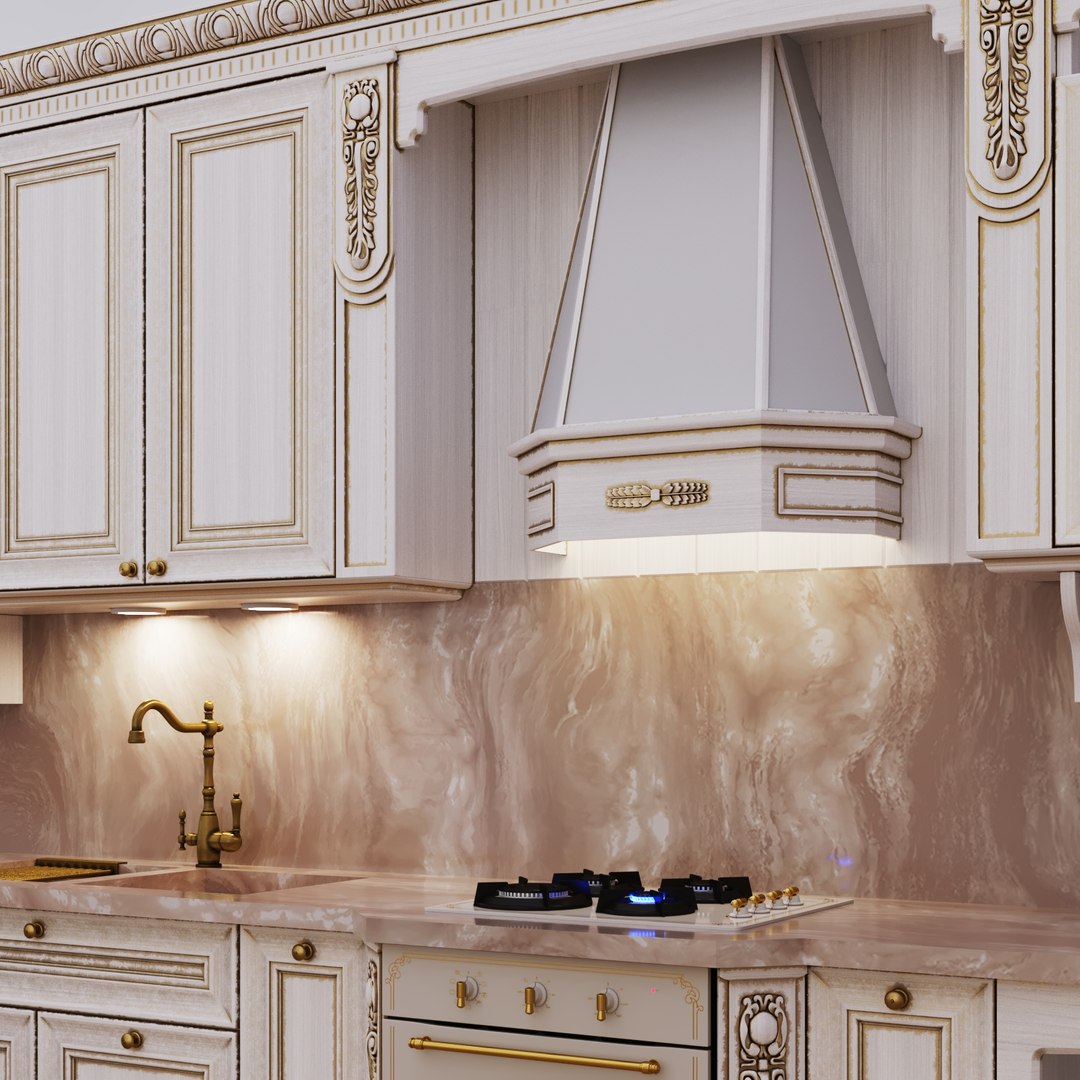 Double Row Kitchen Maria 3D Model - TurboSquid 1622418