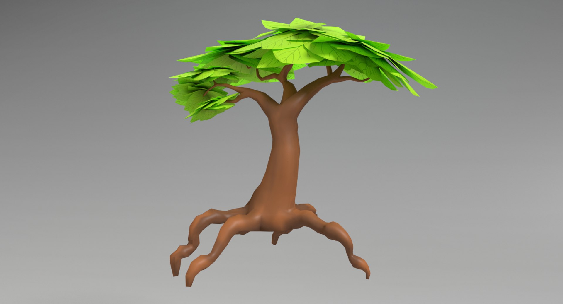 3d fantasy cartoon tree model