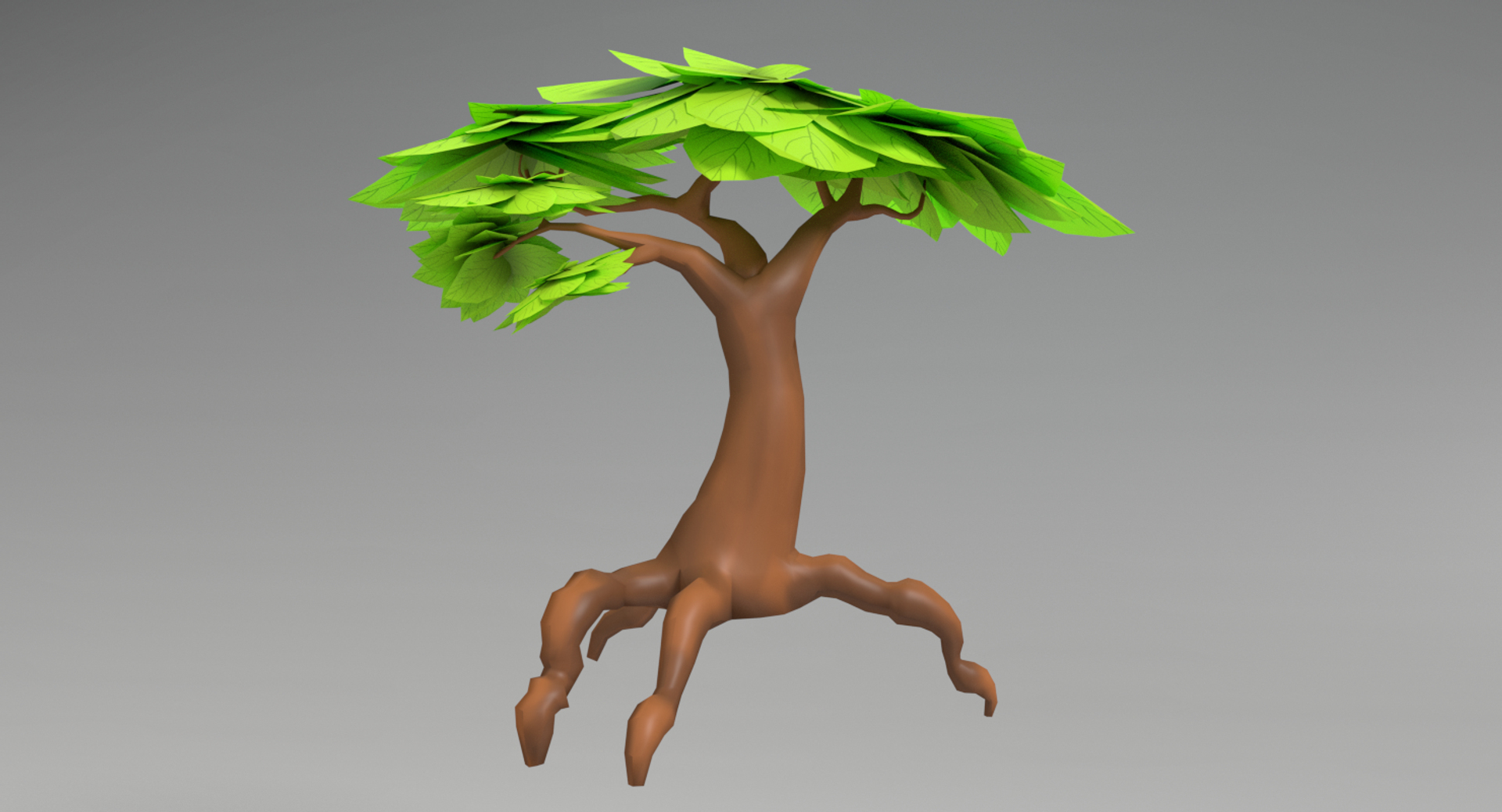 3d fantasy cartoon tree model