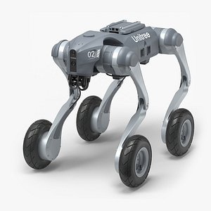 Unitree Robotic Dog with Wheels Grey