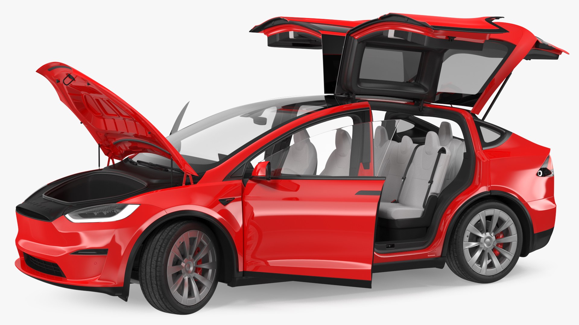 Electric SUV Rigged 3D model preview