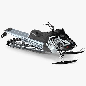 Sled Polaris Black Rigged for Maya 3D model