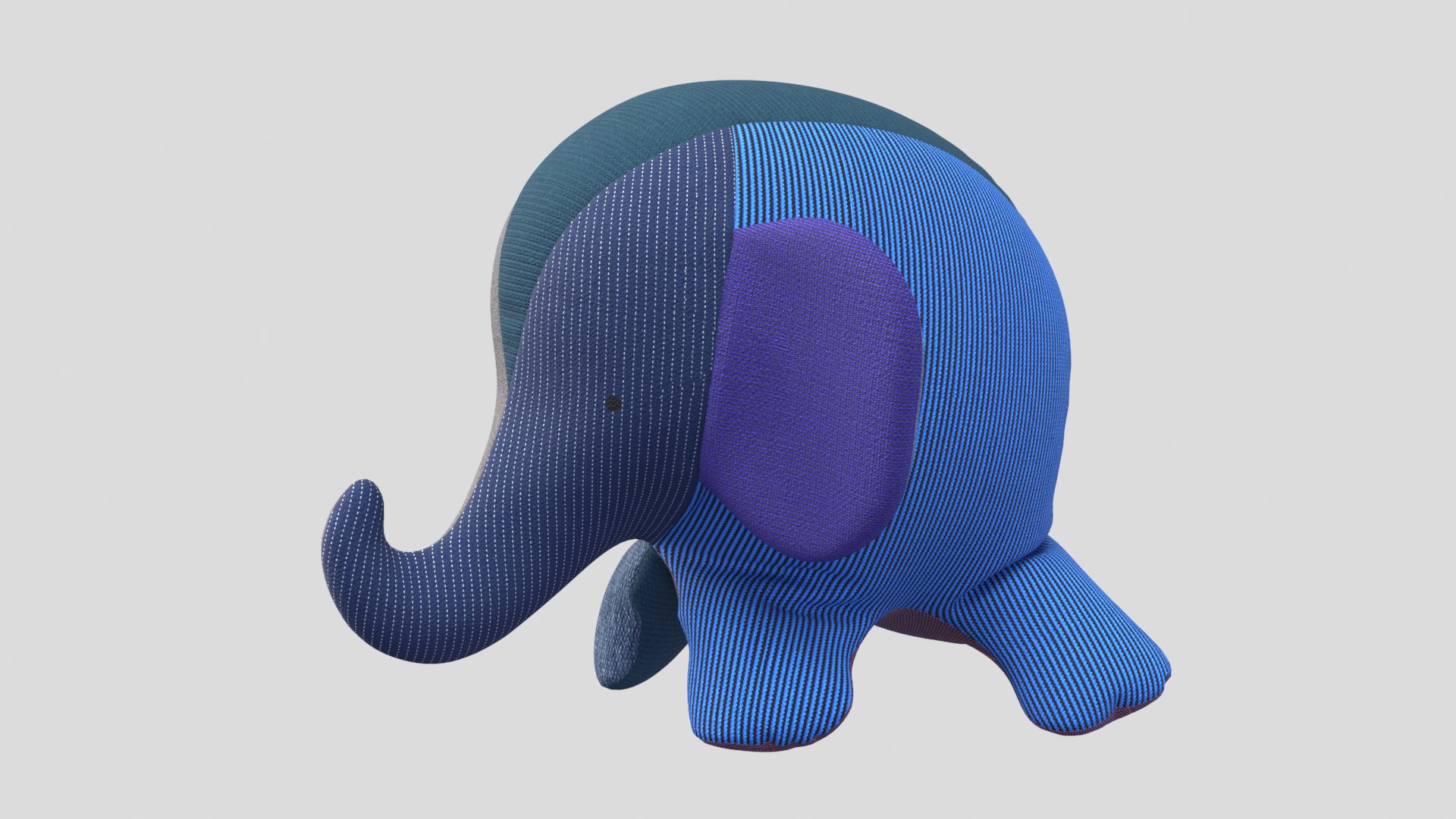 3D Multicolour Elephant Stuffed Toy TurboSquid 1997823