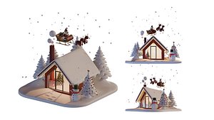 House In Christmas Winter