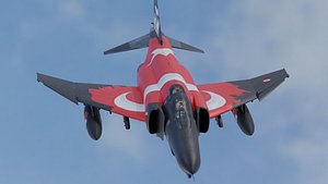 3D model F4 Phantom 2 Turkey - With Cockpit - Fully Rigged - High Resolution Textures