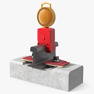 Warning Beacon Lamp Rail Mounted 3D model