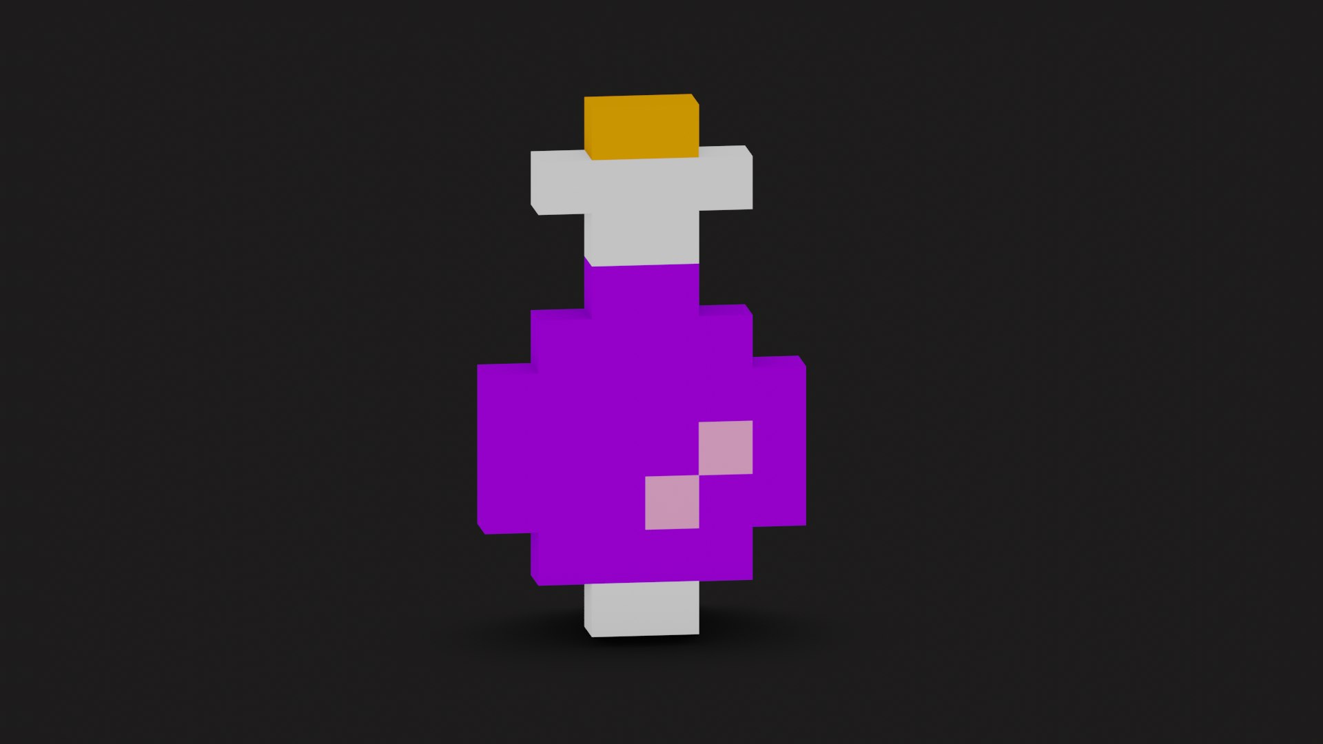 3D Purple Potion 8 Bit Style Low Poly Game Asset Model - TurboSquid 1945379