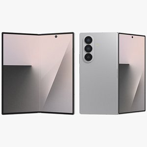 Samsung Galaxy Z Fold7 Shadow Silver Animated 3D model