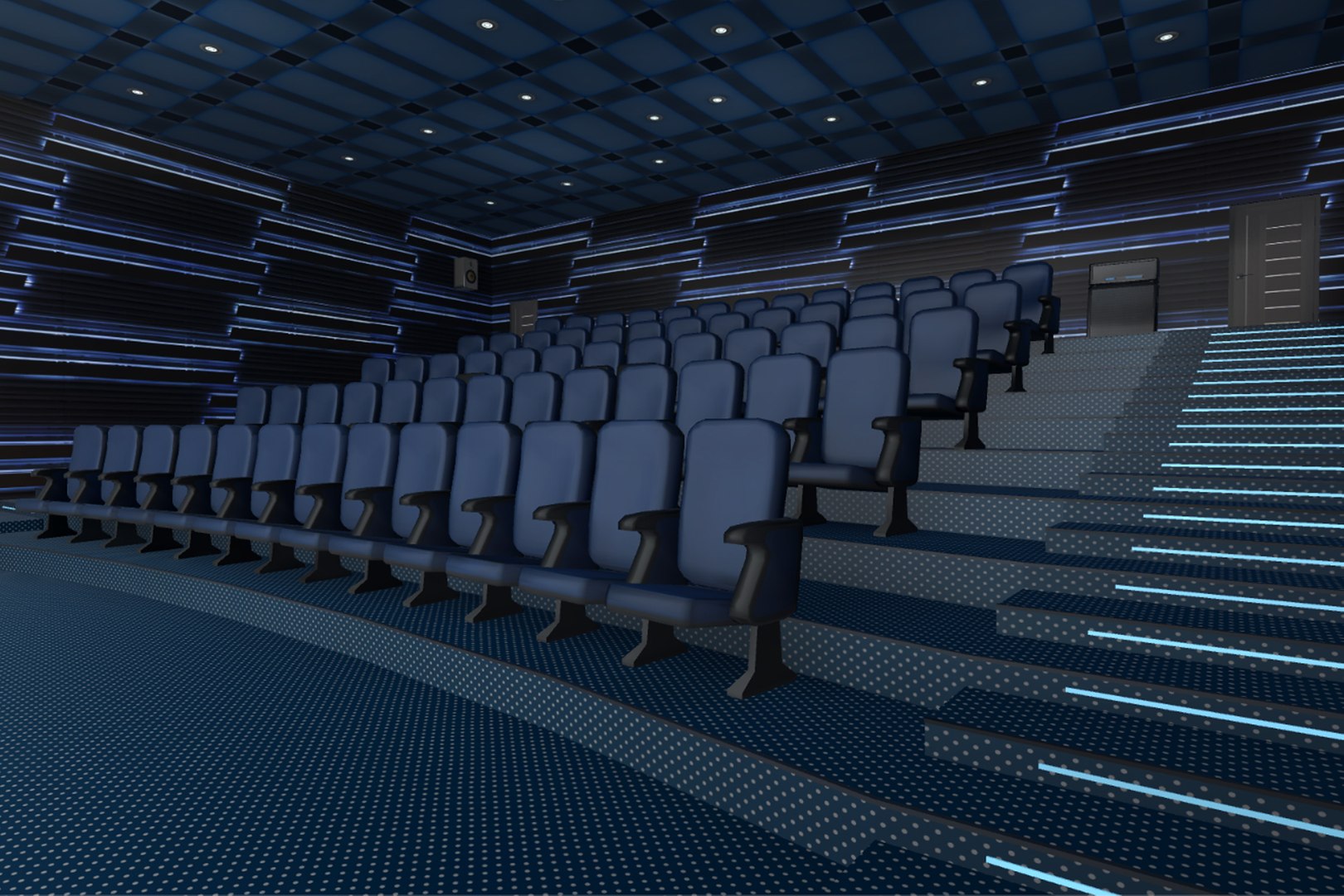 3D Modern Cinema Halls - 4 Scenes - TurboSquid 2394749