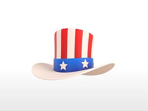 3D model Hat008 Uncle Sam Hat