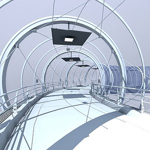 glass tunnel 3d max