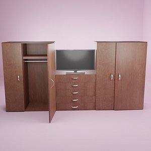 Big dark wood closet
