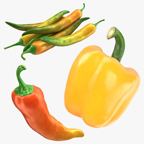 3D Yellow Pepper Collection 3