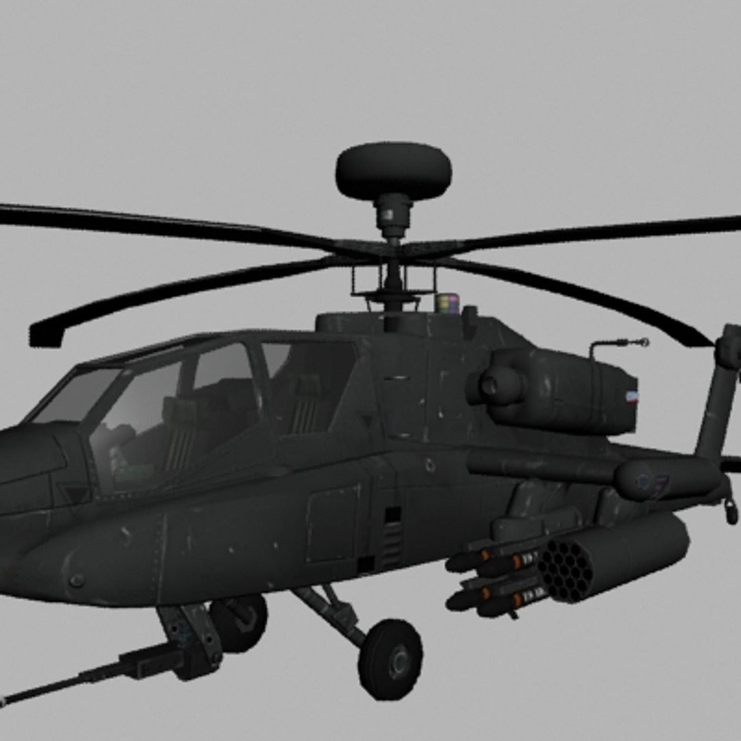3d Ah64d Apache Longbow Helicopter Model