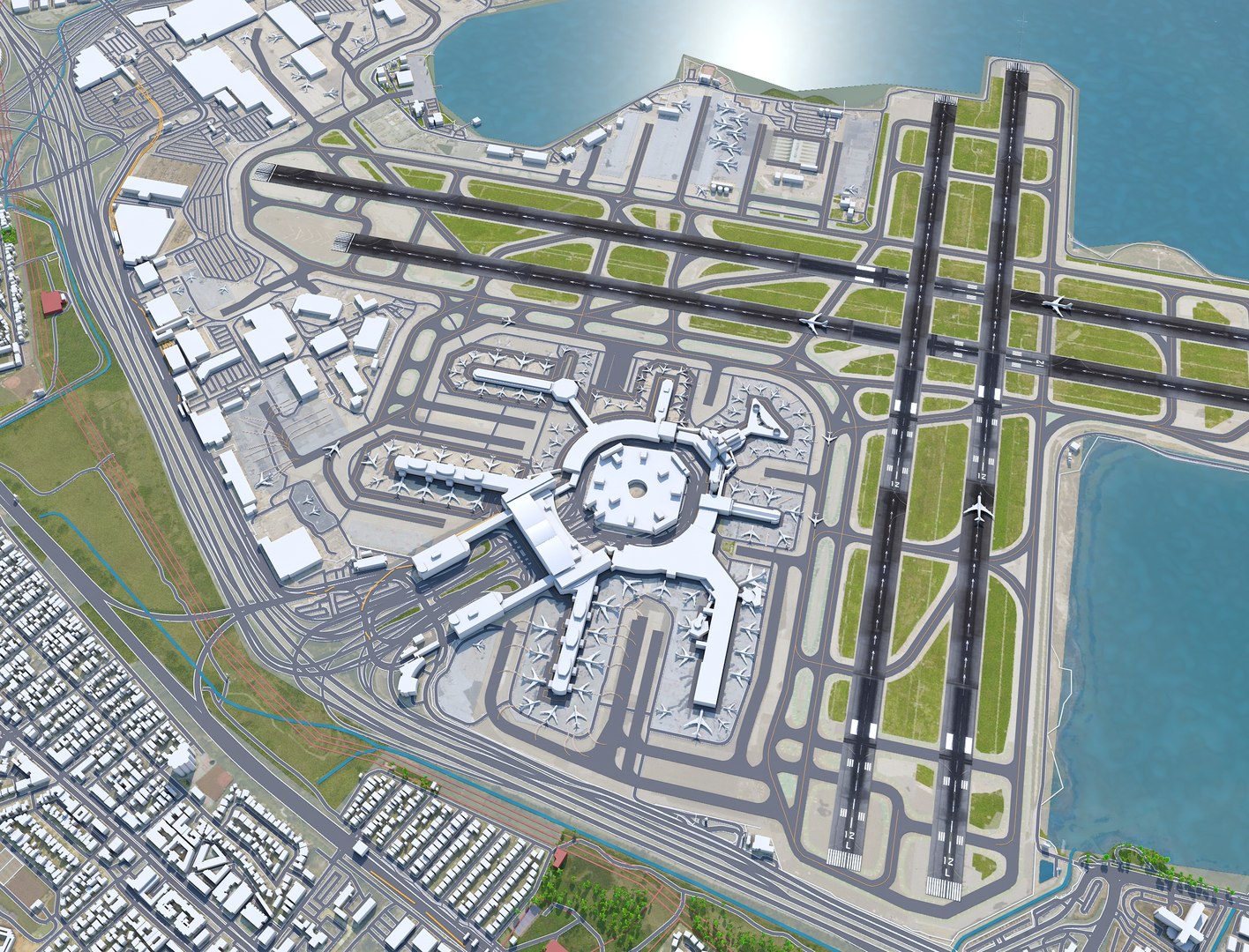 3D San Francisco International Airport - TurboSquid 2016201