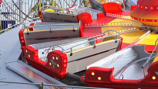 modelo 3d Atracción del parque temático Flat Ride - TurboSquid 1883194