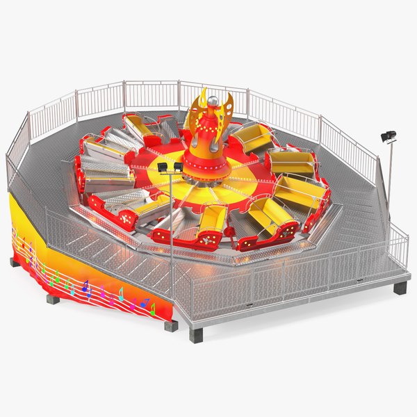Flat Ride Theme Park Attraction 3D 모델 - TurboSquid 1883194