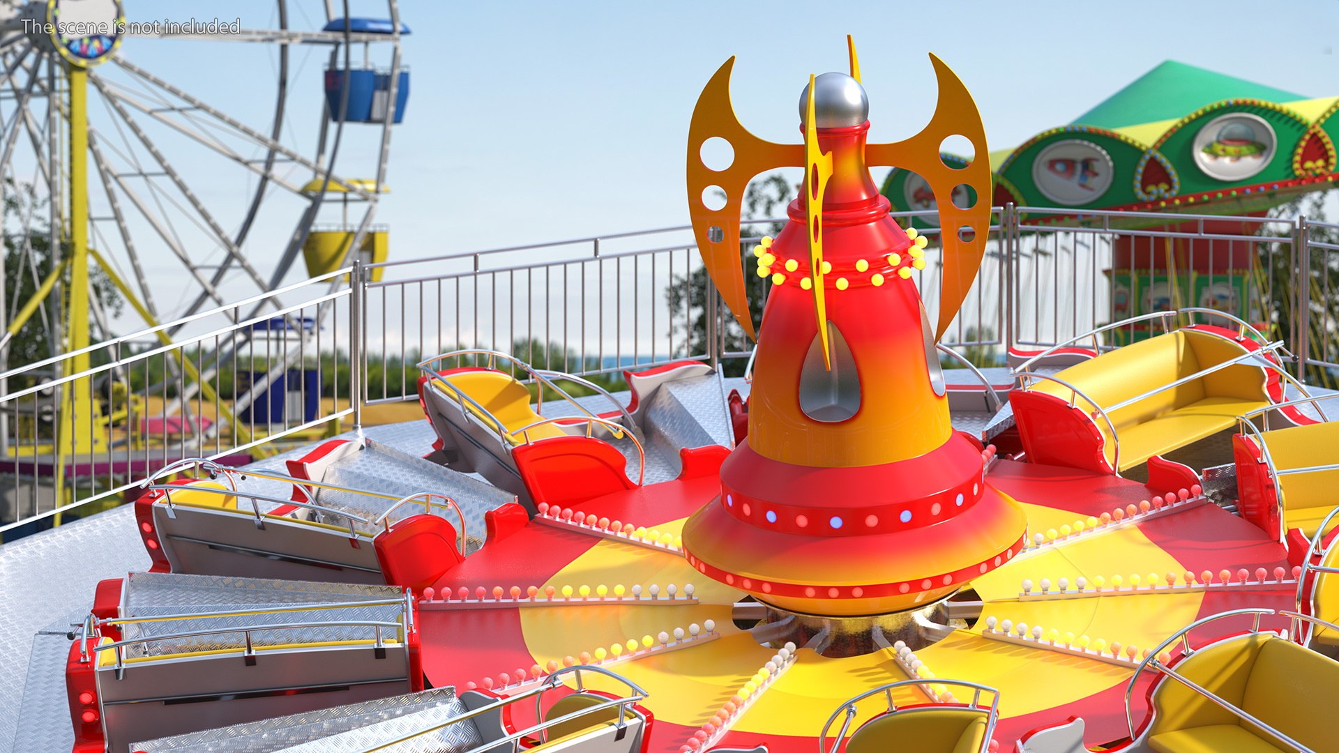 Flat Ride Theme Park Attraction model - TurboSquid 1883194