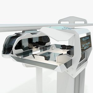 Sci-Fi Sky Train Concept - Futuristic Railway Station