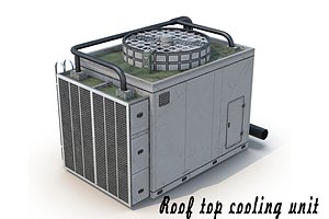 3d roof unit rooftops model